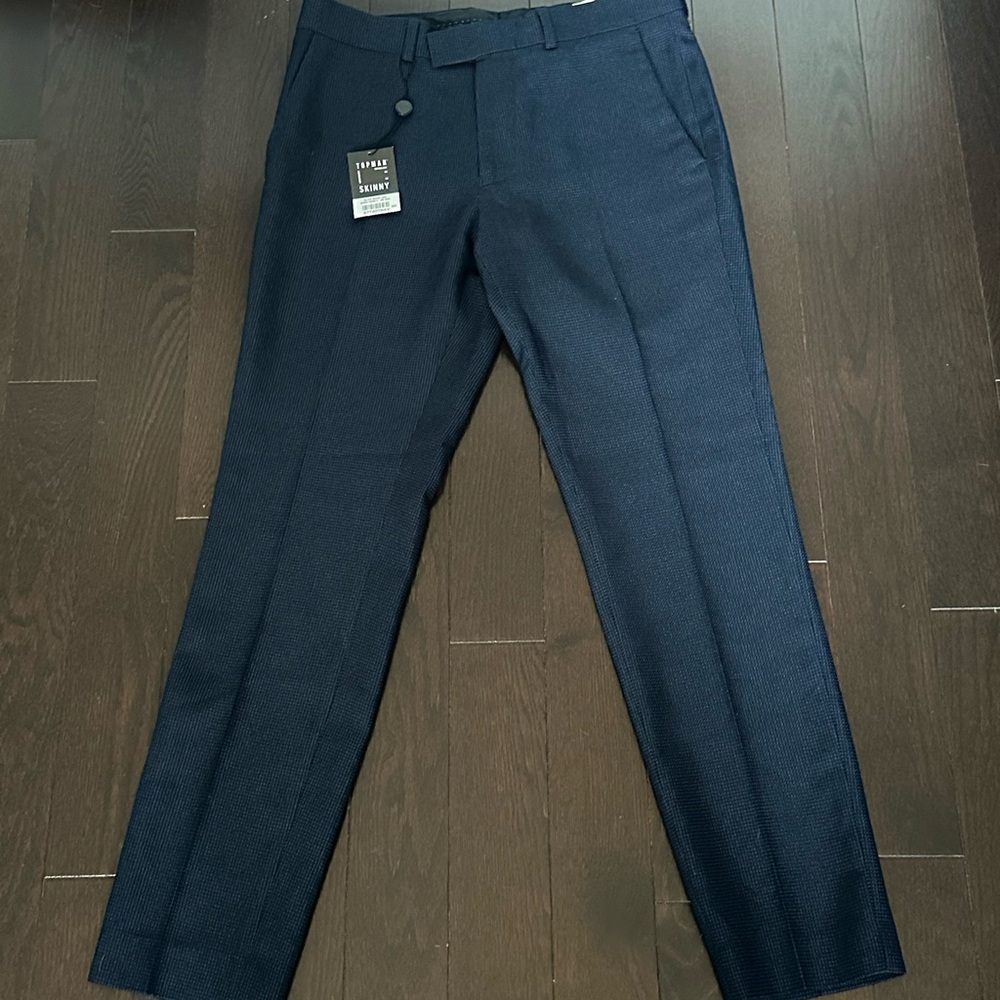 Topman Dark Blue Skinny Trousers BNWT | W30 L30 | Workwear Formal Business